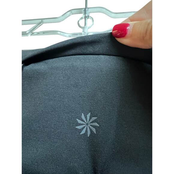 Athleta Moonlight Precision 7/8 Floral Print Mesh Leggings Black Gray Small - Picture 6 of 13